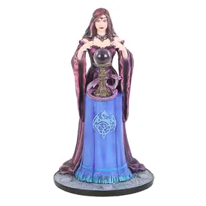 Anne Stokes Crystal Ball Figurine Purple/Blue (One Size)