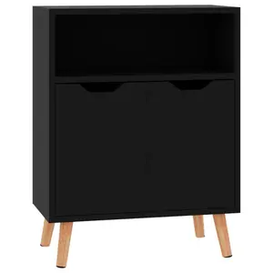 Sideboard 60x30x72 cm Engineered Wood High Gloss Black