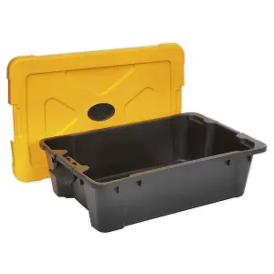 Sealey Composite Stackable Storage Box With Lid 27 Litre Storage Organiser APB27