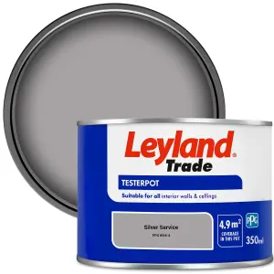 Leyland Trade Vinyl Matt Walls & Ceilings Emulsion Paint Silver Service (PPG1004-4) 350ml Tester