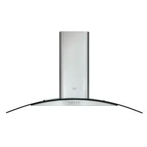 Cooke & Lewis CLCGS90 Stainless steel Curved Cooker hood (W)90cm - Inox