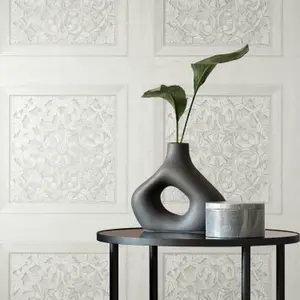 Carved Panel effect Stone Wallpaper