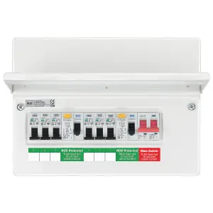 BG 6-way Dual RCD Consumer unit with 100A mains switch