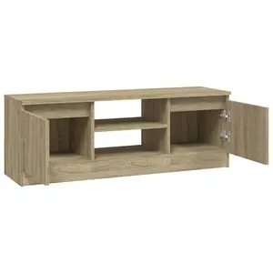 Berkfield TV Cabinet with Door Sonoma Oak 102x30x36 cm