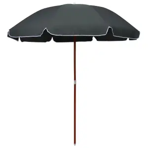 Berkfield Parasol with Steel Pole 240 cm Anthracite