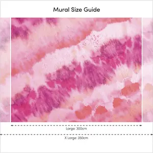 Totally Tie Dye Mural In Bright Pinks (300cm x 240cm)