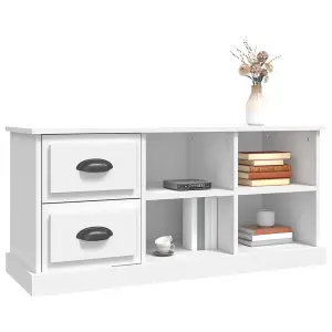 Berkfield TV Cabinet White 102x35.5x47.5 cm Engineered Wood