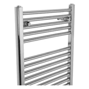 Rinse 1800x500mm Chrome Bathroom Heated Towel Rail Radiator Straight Ladder Style Towel Warmer