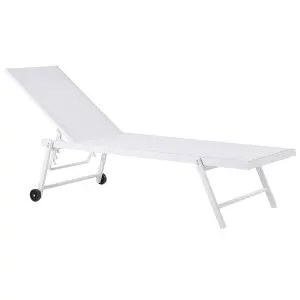 Sun Lounger Metal White PORTOFINO