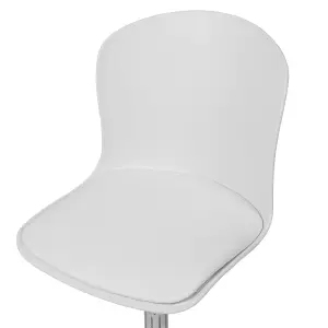 Desk Chair Faux Leather White VAMO