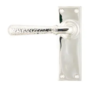 From The Anvil Polished Nickel Hammered Newbury Lever Latch Set