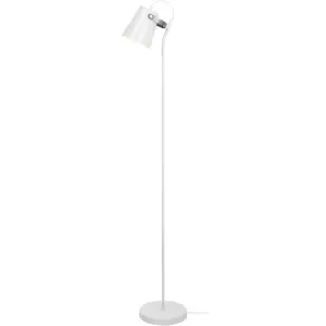 GoodHome Hayle Matt White LED Floor lamp