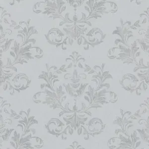 Galerie The New Design Book Silver/Grey Embossed Damask Glitter Wallpaper Roll