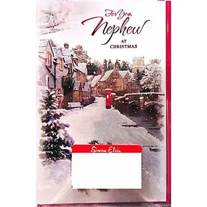 Simon Elvin For You Nephew Christmas Card (Pack of 6) White/Red (One Size)