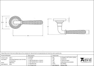 From The Anvil Aged Brass Hammered Newbury Lever on Rose Set (Beehive)