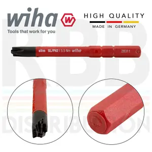 Wiha Slimbit Screwdriver Plusminus Phillips SL PH2 1000v VDE Electrician 34588