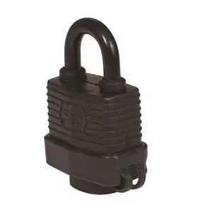 Smith & Locke Laminated Steel Black Open shackle Padlock (W)72mm