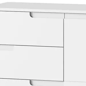 Santino White High Gloss Chest of Drawers S4