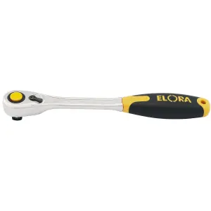 Draper Elora Fine Tooth Quick Release Soft Grip Reversible Ratchet, 1/2" Sq. Dr., 270mm 25930