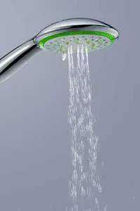 Water & Energy Saving Showerhead - Blue 5 Function Spray Pattern Settings