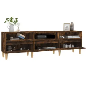 Berkfield TV Cabinet Smoked Oak 150x30x44.5 cm Engineered Wood