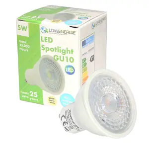 50w Equivalent Brightness GU10 5w LED Spotlight - Warm White