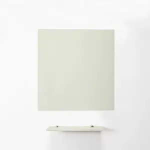 MagniPlan Magnetic Glass Wipe Board for Office, Meeting Room, Classroom and Home Office - 600mm x 450mm - Ultra White