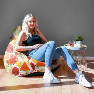 rucomfy Printed Outdoor Tutti Fruity Extra Large Classic Beanbag