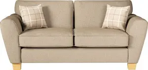 Theo Fabric 2 Seater Standard Back Sofa Cream Scs Living