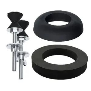 SPARES2GO Toilet Cistern Seal Kit 100mm M6 Bolt Through 1.5" Rubber Dome 2" Foam Washer Set