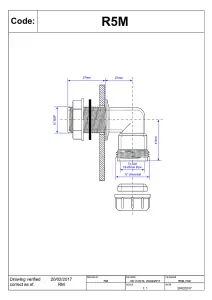 McAlpine R5M 19/23mm Universal Bent Overflow Tank Connector