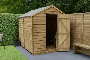 8x6 Wooden Overlap Apex Shed - No Window