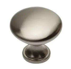 Kitchen Cupboard Cabinet Door Drawer Round Knob Handle Terni by GTV Brushed Steel