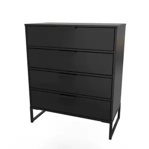 Madrid 4 Drawer Chest in Black Ash (Ready Assembled)