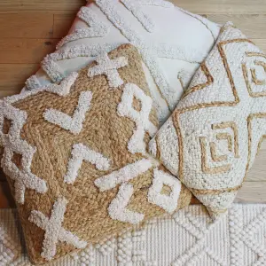 furn. Mynu Braided Jute Feather Filled Cushion