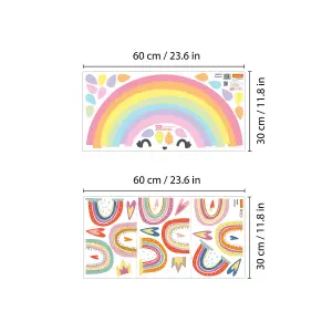 Walplus Combo Kids - Colourful Rainbows Collection Wall Sticker PVC