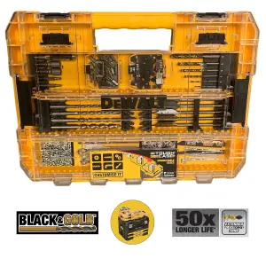 Dewalt 110 PC Extreme Torsion Screwdriver Drill Bit Set Large Tough Case Tstak