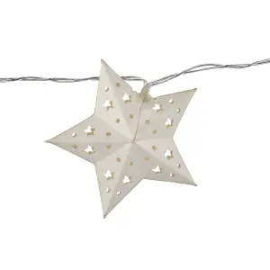 Paper star Battery-powered Warm white 10 LED Indoor String lights