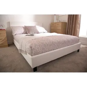 Morgana Upholstered Bed Frame White / Double (4'6)