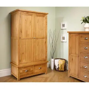 Birlea Woburn 2 Door 2 Drawer Wardrobe Oak