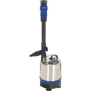 Stainless Steel Submersible Pond Pump - 1750L/Hr - 4 x Fountain Heads - 230V