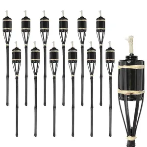 Harbour Housewares Bamboo Garden Fire Torches - 60cm - Pack of 12