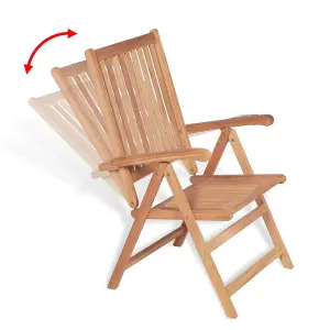 Berkfield Reclining Garden Chairs 2 pcs Solid Teak Wood