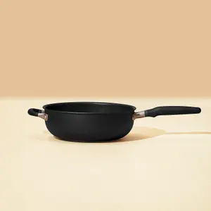 Meyer Accent Black Round Induction Suitable Dishwasher Safe Non-Stick Chef's Saute Pan 26cm