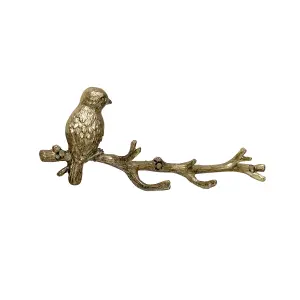 Melody Maison Gold Bird Tree Branch Wall Hook