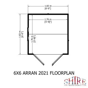 Shire Arran Shiplap Shed with Window and Double Doors