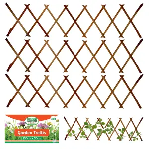 3pk Garden Trellis for Climbing Plants 150cm x 30cm Expanding Garden Trellises, Trellis for Fences, Wall Trellis Fence Panels