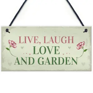 Red Ocean Decor Sign For Garden Novelty Garden Shed Summer House Hanging Floral Sign