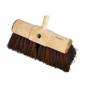 Hill Brush Industrial Stiff PVC Handle Yard Broom Red (330mm)