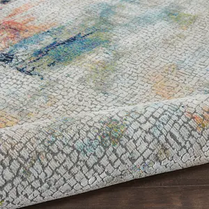 Ivory/Multicolour Floral Luxurious Modern Easy to Clean Rug for Living Room, Bedroom and Dining Room-122cm X 183cm